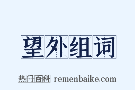 望外组词是什么意思的图片